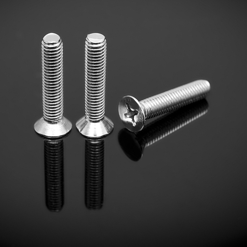 DIN965 90° forsænkede fladhovedskruer med type H krydsforsænket